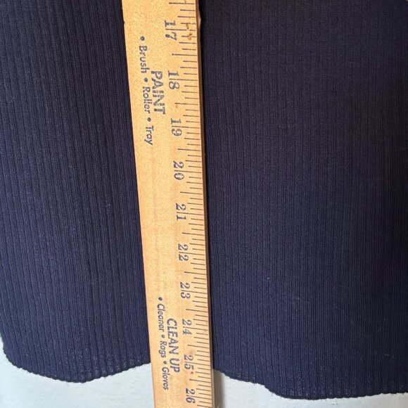 Theory Mizri Women's Black Ribbed Long Sleeve Sweater Size L 100% Merino Wool - Picture 6 of 10